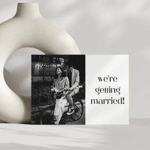 シンプルミニマルカジュアルモダン写真結婚の 招待状