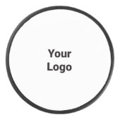 シンプルミニマルカスタムエレガントロゴ アイスホッケーパック (正面)