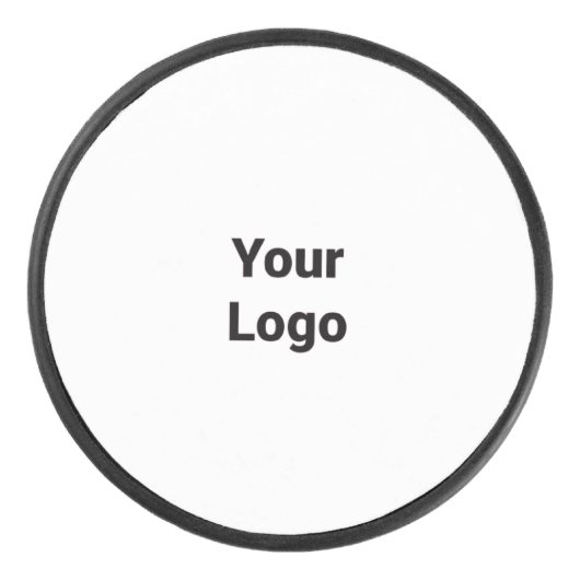 シンプルミニマルカスタムエレガントロゴ アイスホッケーパック (正面)