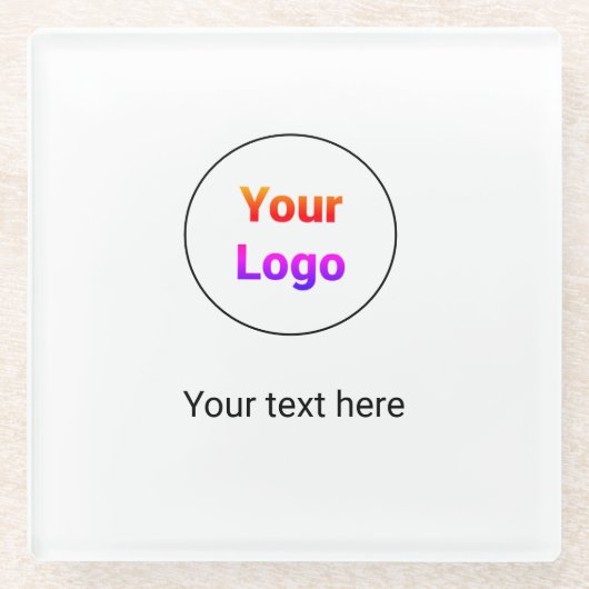 シンプルミニマルカスタムエレガント   ガラスコースター (正面)