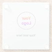 シンプルミニマルカスタムエレガント   ガラスコースター (裏面)