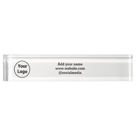 シンプルミニマルカスタムエレガント  デスクネームプレート (正面)