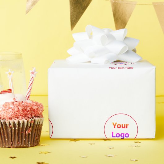 シンプルミニマルカスタムエレガント    ラッピングペーパー (誕生日パーティー)