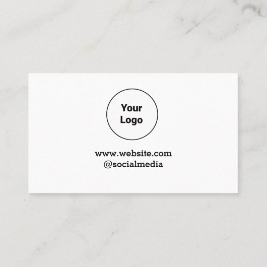 シンプルミニマルカスタムエレガント ロイヤリティカード (裏面)