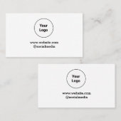 シンプルミニマルカスタムエレガント ロイヤリティカード (正面/裏面)