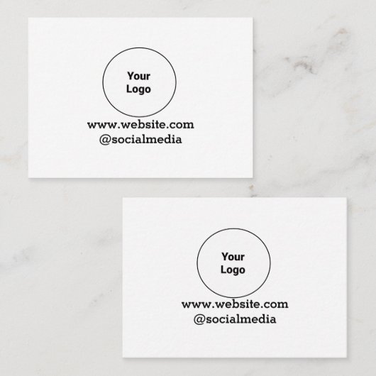 シンプルミニマルカスタムエレガント   名刺 (正面/裏面)