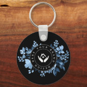 シンプルミニマルカスタムリストロゴキーチェーン キーホルダー (正面)