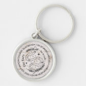 シンプルミニマルカスタムリストロゴキーチェーン キーホルダー (正面)