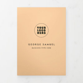 シンプルミニマルカスタムリストロゴ&イメージビジネス 三つ折りカード