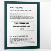 シンプルミニマルカスタムリストロゴ&イメージビジネス 三つ折りカード (内部最初)