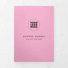 シンプルミニマルカスタムリストロゴ&イメージビジネス 三つ折りカード