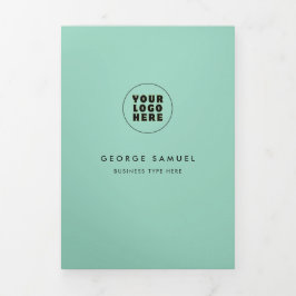 シンプルミニマルカスタムリストロゴ&イメージビジネス 三つ折りカード