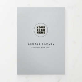 シンプルミニマルカスタムリストロゴ&イメージビジネス 三つ折りカード