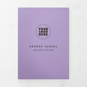 シンプルミニマルカスタムリストロゴ&イメージビジネス 三つ折りカード (カバー)