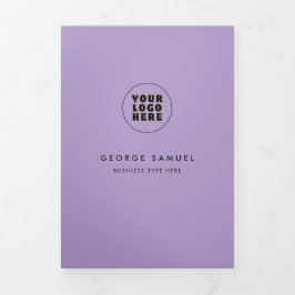 シンプルミニマルカスタムリストロゴ&イメージビジネス 三つ折りカード