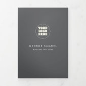 シンプルミニマルカスタムリストロゴ&イメージビジネス 三つ折りカード (カバー)
