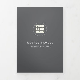 シンプルミニマルカスタムリストロゴ&イメージビジネス 三つ折りカード