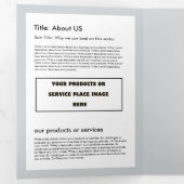 シンプルミニマルカスタムリストロゴ&イメージビジネス 三つ折りカード (内部最初)