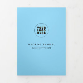 シンプルミニマルカスタムリストロゴ&イメージビジネス 三つ折りカード