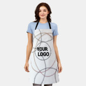 シンプルミニマルカスタムロゴの追加webサイト エプロン (着用した状態)