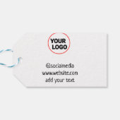 シンプルミニマルカスタムロゴの追加webサイト ギフトタグ (裏面横)