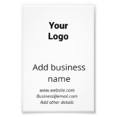 シンプルミニマルカスタムロゴの追加webサイト フォトプリント            (正面)