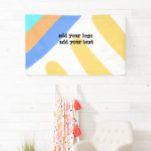 シンプルミニマルカスタムロゴの追加webサイト 横断幕 (インサイチュ)