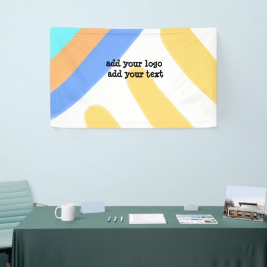 シンプルミニマルカスタムロゴの追加webサイト 横断幕 (トレードショー)