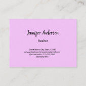 シンプルミニマルカスタムロゴ白色不動産仲介業者バス 名刺 (裏面)