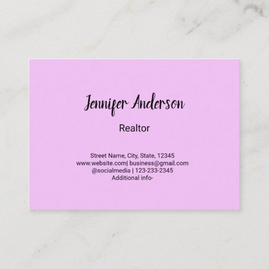 シンプルミニマルカスタムロゴ白色不動産仲介業者バス 名刺 (裏面)