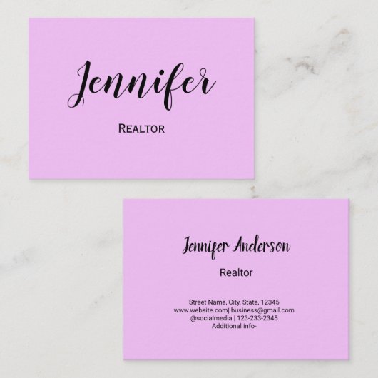 シンプルミニマルカスタムロゴ白色不動産仲介業者バス 名刺 (正面/裏面)