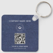 シンプルミニマルカスタムロゴ&文字プロモーション キーホルダー (裏面)