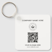 シンプルミニマルカスタムロゴ&文字プロモーション キーホルダー (正面)