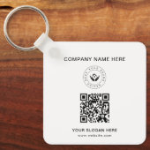 シンプルミニマルカスタムロゴ&文字プロモーション キーホルダー (正面)