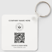 シンプルミニマルカスタムロゴ&文字プロモーション キーホルダー (裏面)