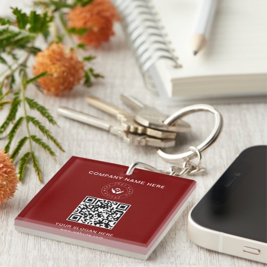 シンプルミニマルカスタムロゴ&文字プロモーション キーホルダー (正面右)