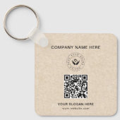 シンプルミニマルカスタムロゴ&文字プロモーション キーホルダー (正面)