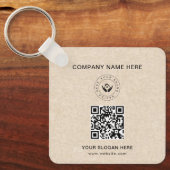 シンプルミニマルカスタムロゴ&文字プロモーション キーホルダー (正面)