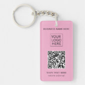 シンプルミニマルカスタムロゴ&文字プロモーション キーホルダー (正面)