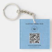 シンプルミニマルカスタムロゴ&文字プロモーション キーホルダー (正面)