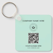 シンプルミニマルカスタムロゴ&文字プロモーション キーホルダー (正面)