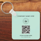 シンプルミニマルカスタムロゴ&文字プロモーション キーホルダー (正面)