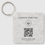 シンプルミニマルカスタムロゴ&文字プロモーション キーホルダー (正面)