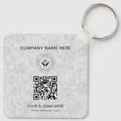 シンプルミニマルカスタムロゴ&文字プロモーション キーホルダー (裏面)