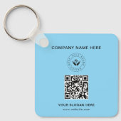 シンプルミニマルカスタムロゴ&文字プロモーション キーホルダー (正面)