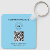 シンプルミニマルカスタムロゴ&文字プロモーション キーホルダー (裏面)