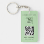 シンプルミニマルカスタムロゴ&文字プロモーション キーホルダー (正面)