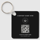 シンプルミニマルカスタムロゴ&文字プロモーション キーホルダー (正面)