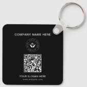 シンプルミニマルカスタムロゴ&文字プロモーション キーホルダー (裏面)