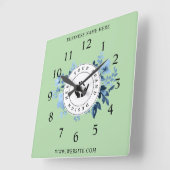 シンプルミニマルカスタムロゴ&文字プロモーション スクエア壁時計 (傾斜)